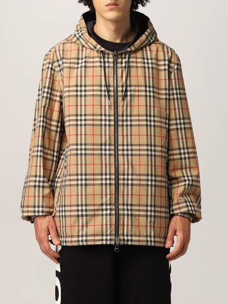 Burberry men: Burberry reversible jacket in recycled polyester with vintage check pattern