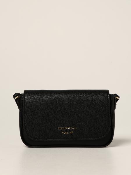 EMPORIO ARMANI: Borsa in pelle sintetica a grana - Nero | Borse A Tracolla  Emporio Armani Y3H275 YFO5B GIGLIO.COM
