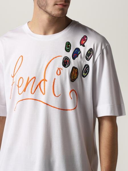FENDI: T-shirt men | T-Shirt Fendi Men White | T-Shirt Fendi 