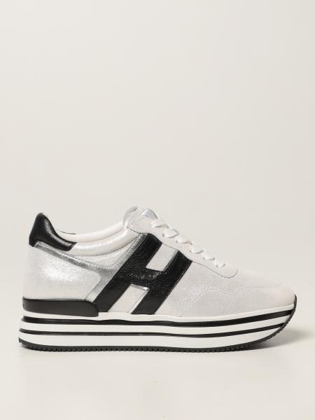 Hogan midi platform H483 sneakers in lurex leather