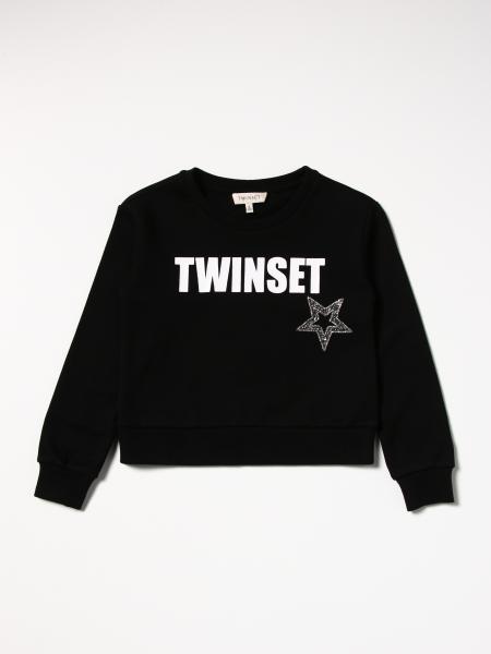Twinset kids: Twin-set jumper in cotton blend with logo and star
