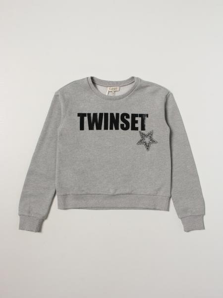 Twinset kids: Twin-set jumper in cotton blend with logo and star