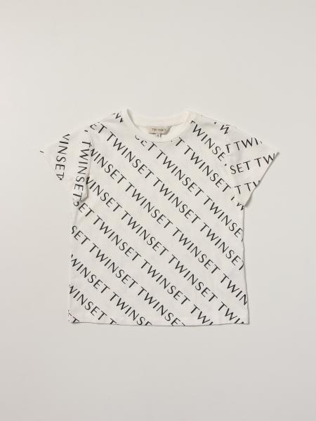 Twinset kids: Twin-set T-shirt in jacquard fabric with all-over logo