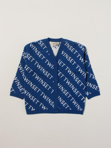 Twinset kids: Twin-set cardigan in viscose blend with all over logo