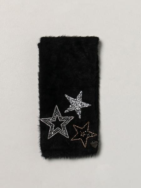 Twin-set knitted scarf with lurex stars