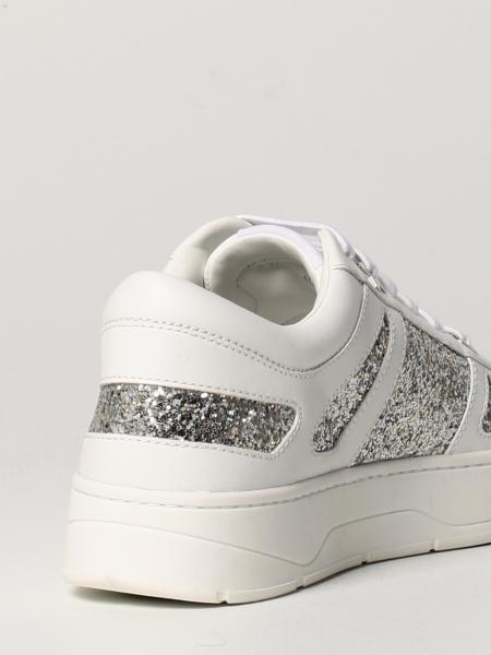 JIMMY CHOO: Hawaii / F sneakers in leather and glitter | Sneakers 