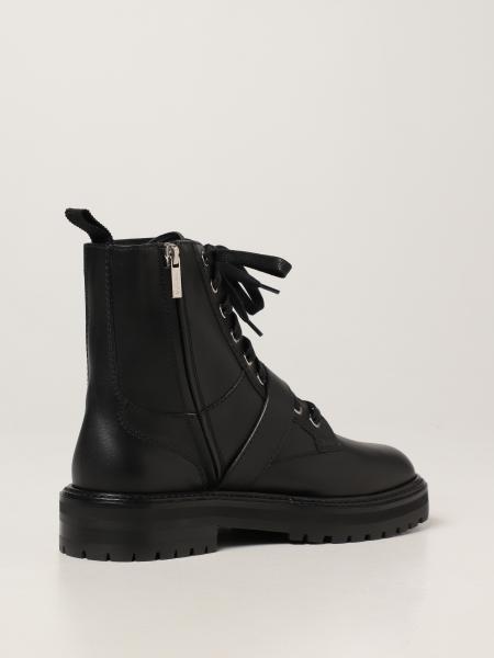 Jimmy Choo Outlet: Cora leather ankle boots - Black | Flat Booties 