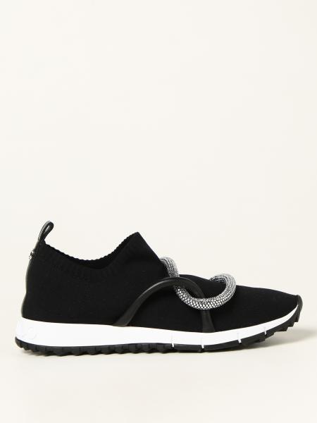 jimmy choo black trainers womens