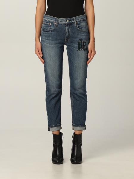 Jeans cropped Lauren Ralph Lauren in denim washed