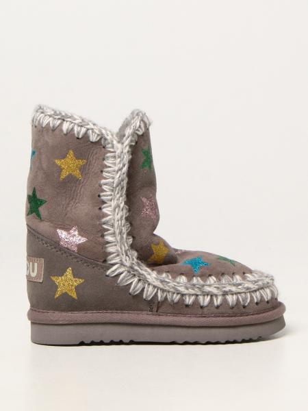 Mou: Eskimo Kid Mou ankle boot in suede with glitter stars