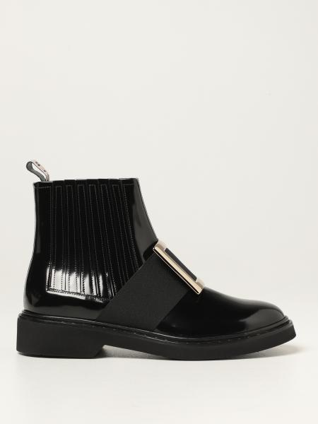 Viv 'Rangers Roger Vivier ankle boots in patent leather with buckle