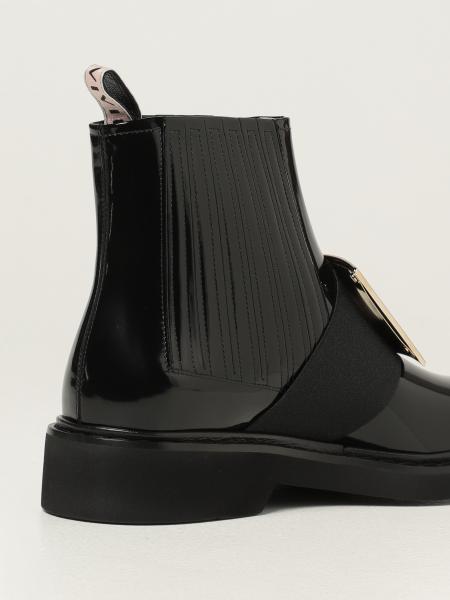 roger vivier black patent flats