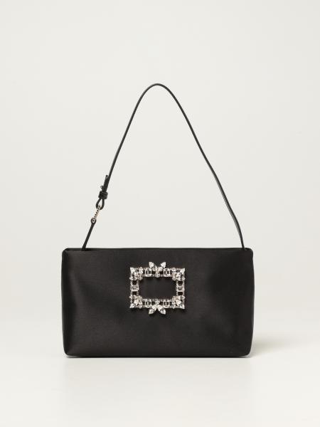 Rv Nightlily Roger Vivier bag in satin with crystal buckle