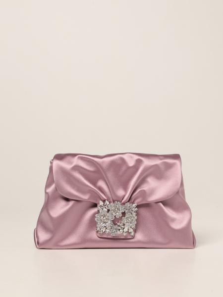 Roger Vivier bag in satin with crystal buckle