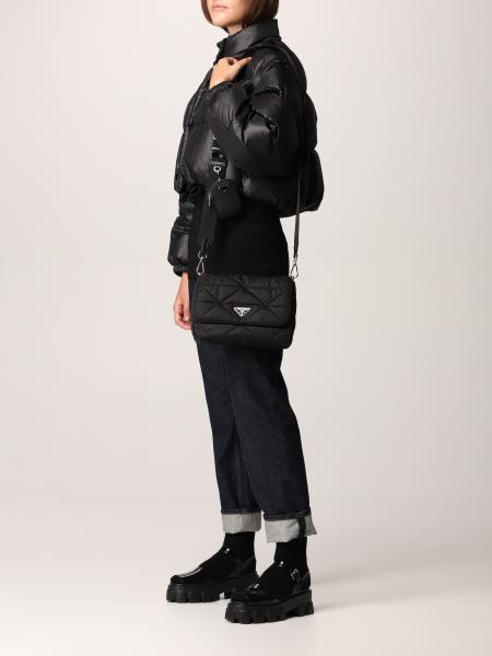 prada nylon crossbody bag outfit