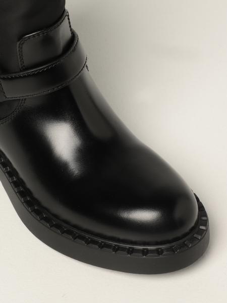 prada black flat boots