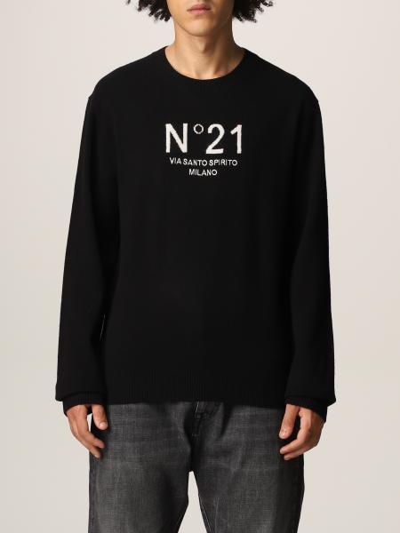 N° 21 uomo: Felpa N° 21 in lana con logo