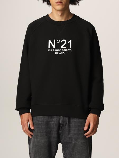 N° 21: Felpa N° 21 in cotone con logo