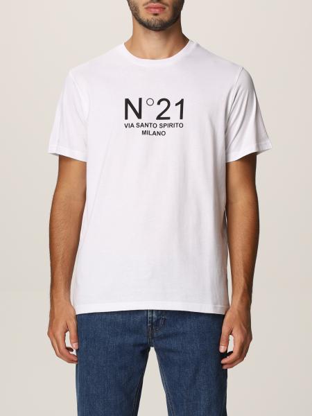 N° 21: T-shirt N° 21 in jersey di cotone con logo