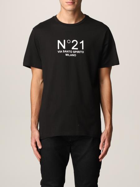 N° 21 uomo: T-shirt N° 21 in jersey di cotone con logo