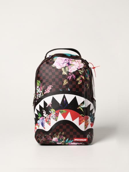SPRAYGROUND: backpack in vegan leather with shark mouth - Brown