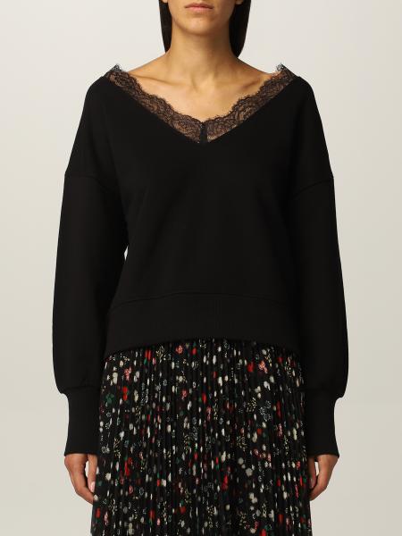 Red Valentino women: Red Valentino sweatshirt in jersey and lace