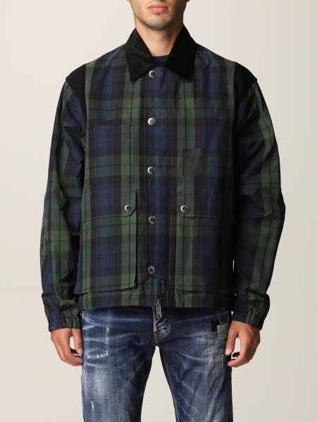 Dsquared2 jacket in check cotton