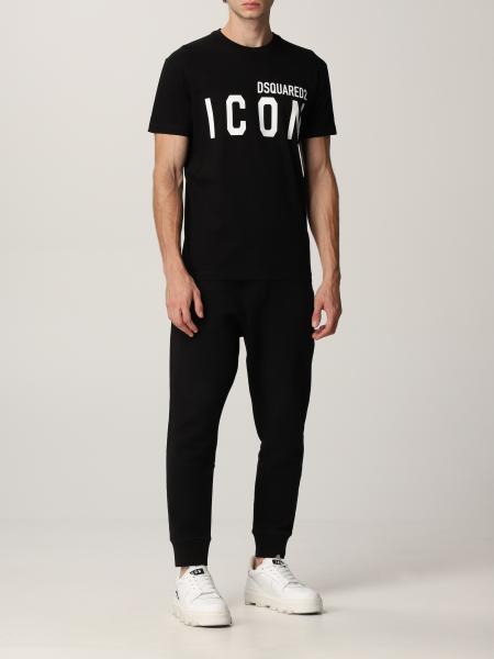 T-shirt in cotone con logo Icon - Blue 