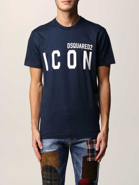 Dsquared2: T-shirt Dsquared2 in cotone con logo Icon