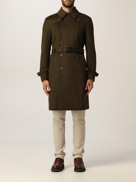 Eleventy trench coat in wool blend