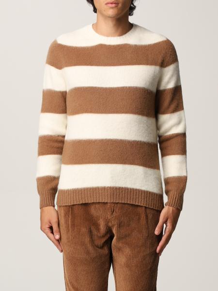 Eleventy men: Eleventy sweater in striped wool and cashmere blend