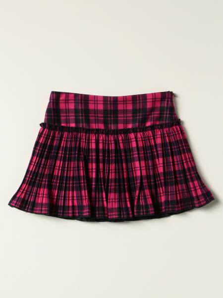 Il Gufo kids: Il Gufo mini skirt in tartan viscose blend