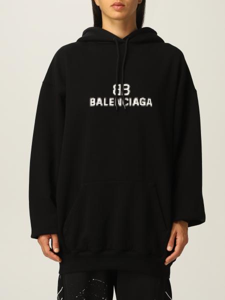 Balenciaga cotton sweatshirt with pixelated logo