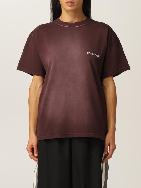Balenciaga donna: T-shirt Balenciaga in cotone con logo