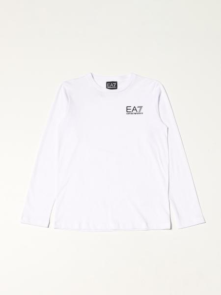 Ea7: T-shirt EA7 in cotone con logo