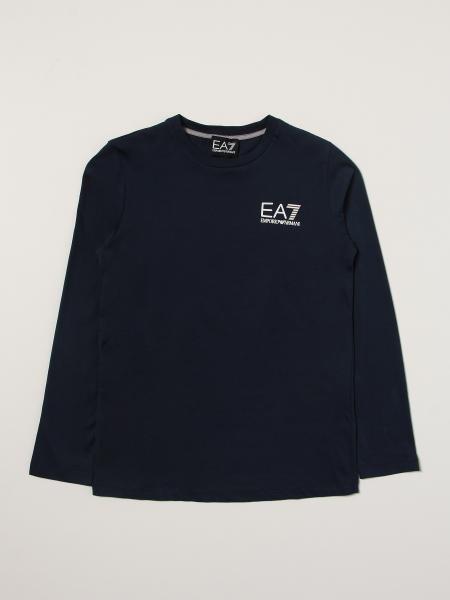 Ea7: T-shirt EA7 in cotone con logo
