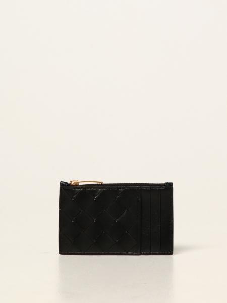Bottega Veneta women: Bottega Veneta credit card holder in woven leather 1.5
