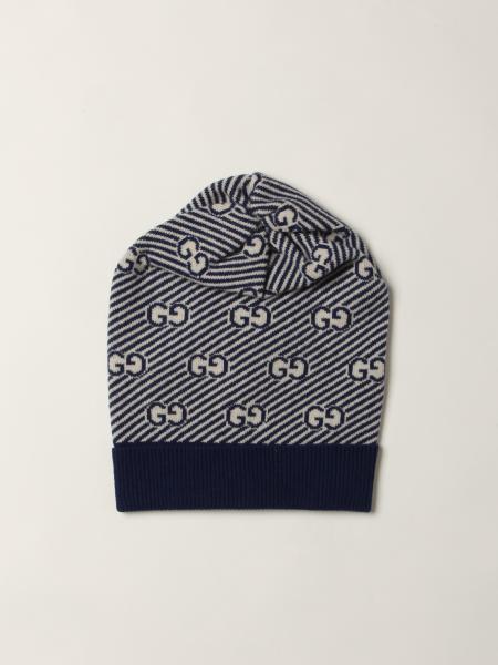 Gucci bambino: Cappello a berretto Gucci in lana con logo GG all over