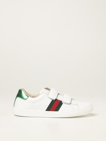 Gucci kids: Gucci Ace leather sneakers
