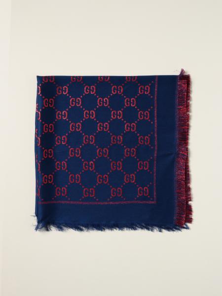 Gucci lamé scarf with all-over GG Supreme pattern