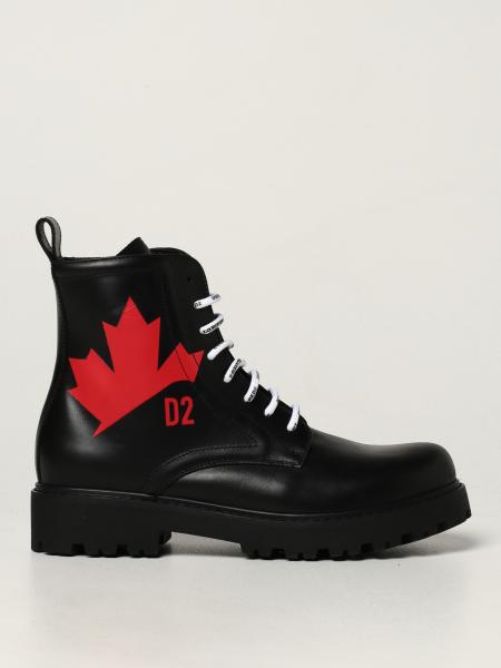 Dsquared2 amphibian in leather with logo