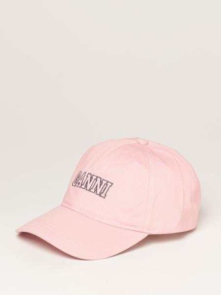 Cappello da baseball Ganni in cotone con logo