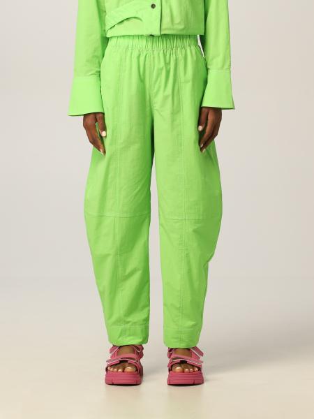 Ganni: Pantalone Ganni in cotone e nylon stretch