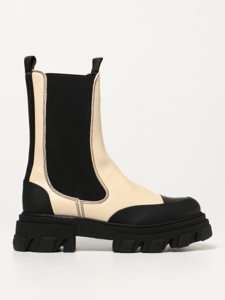 Ganni Chelsea boots in leather