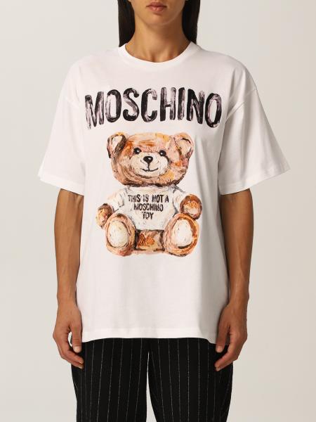 Moschino women: Moschino Couture cotton T-shirt with Teddy