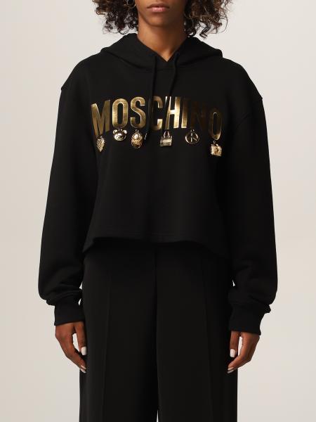 Moschino women: Moschino Couture cotton jumper with charmes
