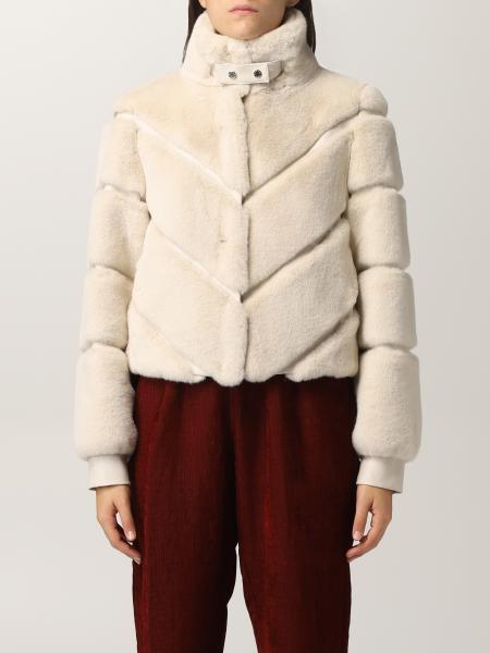PATRIZIA PEPE: fur coats for woman - White | Patrizia Pepe fur coats ...