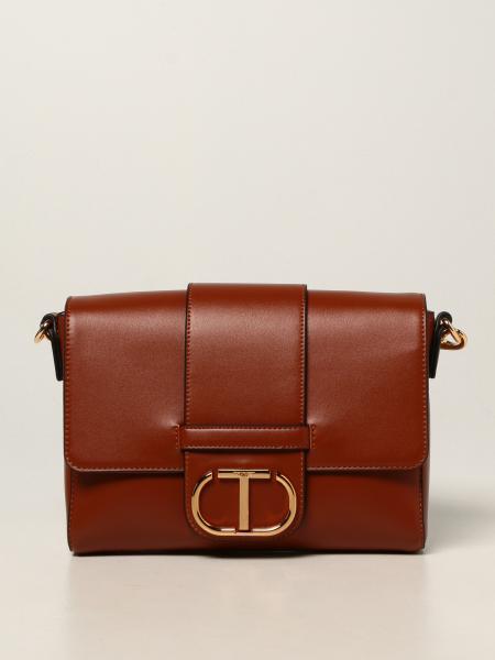 Twin-set bag in synthetic leather with big Oval T logo