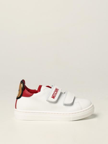 Moschino kids: Moschino Baby sneakers in leather with Teddy