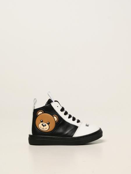 Sneakers Moschino Baby in pelle con Teddy